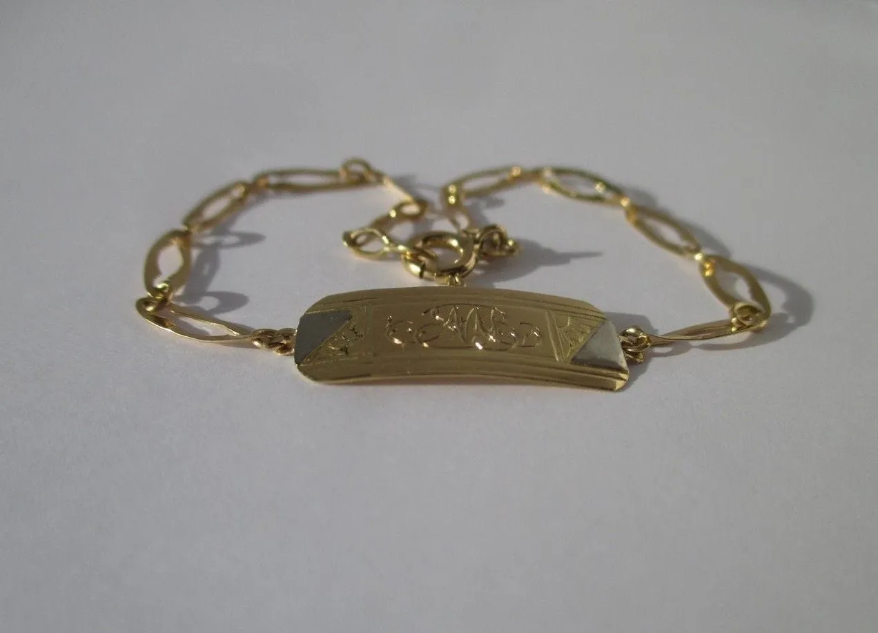 Bracelet gourmette identité Art Déco sold by 58 Facettes product image thumbnail 4