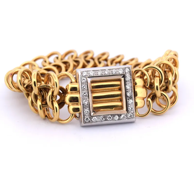 BRACELET EN OR 18 KT ET DIAMANTS sold by 58 Facettes