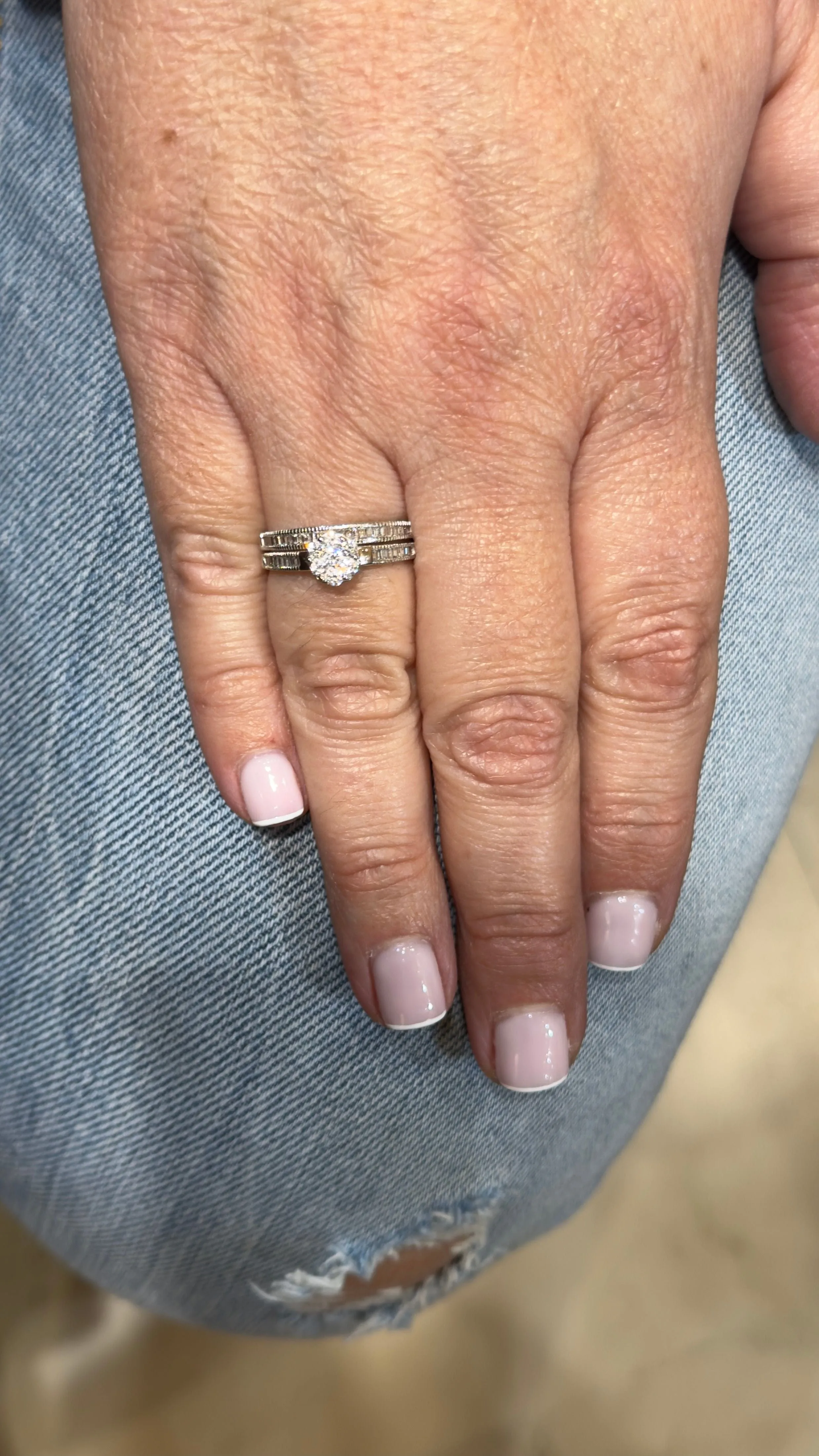 Bague de fiançailles + alliance en or et diamants sold by 58 Facettes product image thumbnail 2