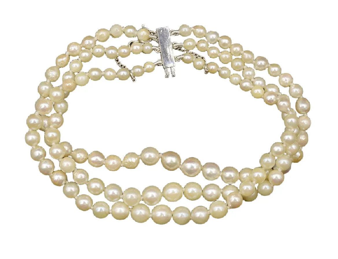 Bracelet Perles de Culture 3 rangs sold by 58 Facettes