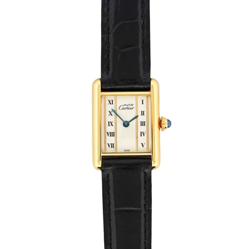 Cartier - Montre Tank Must - Cadran colonne ivoire - SM sold by 58 Facettes