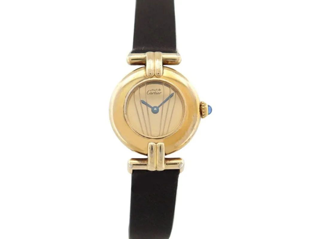 vintage montre CARTIER colisee 590002 24 mm quartz vermeil en sold by 58 Facettes