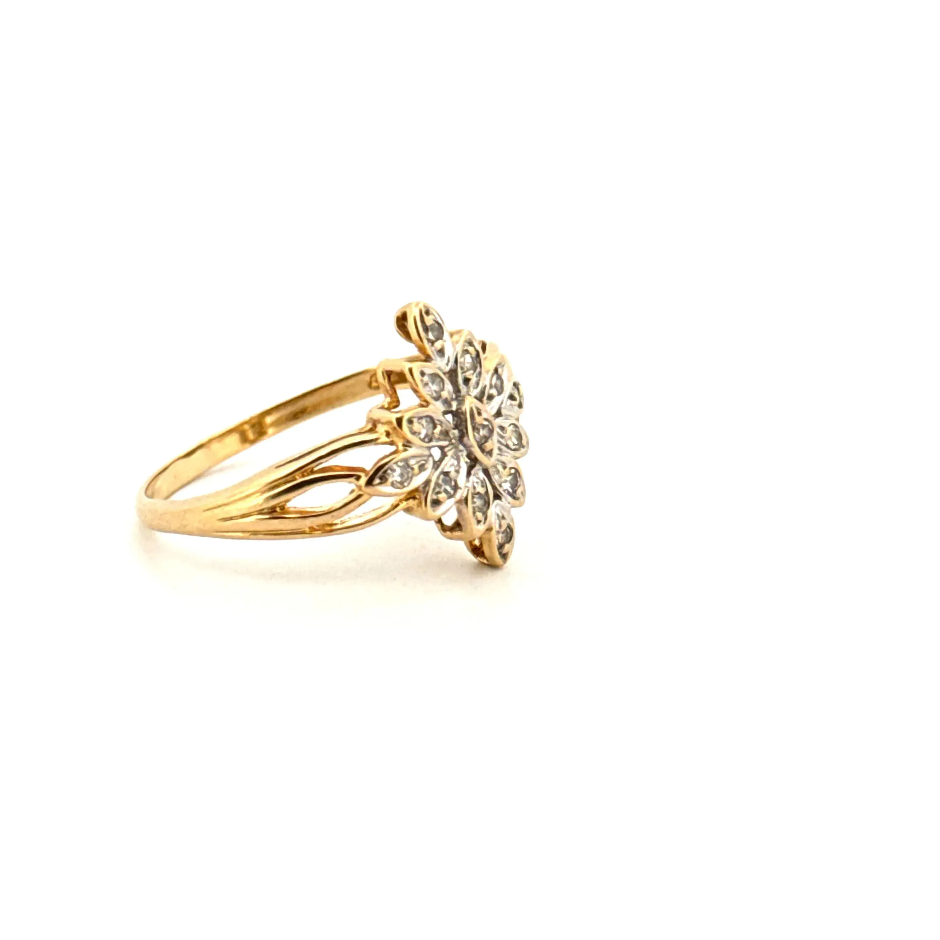 Bague Marquise or jaune et diamants sold by 58 Facettes product image thumbnail 4