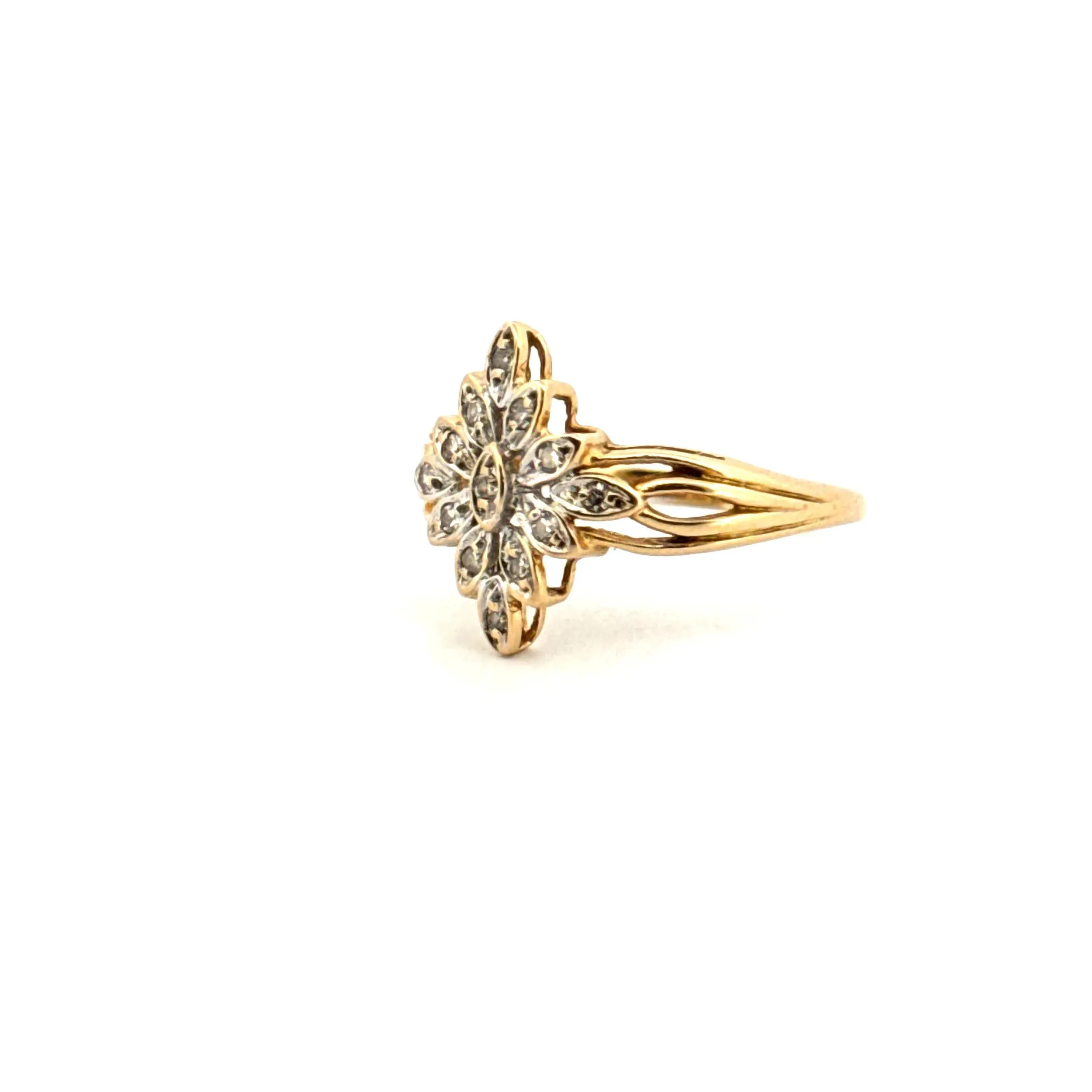 Bague Marquise or jaune et diamants sold by 58 Facettes product image thumbnail 3