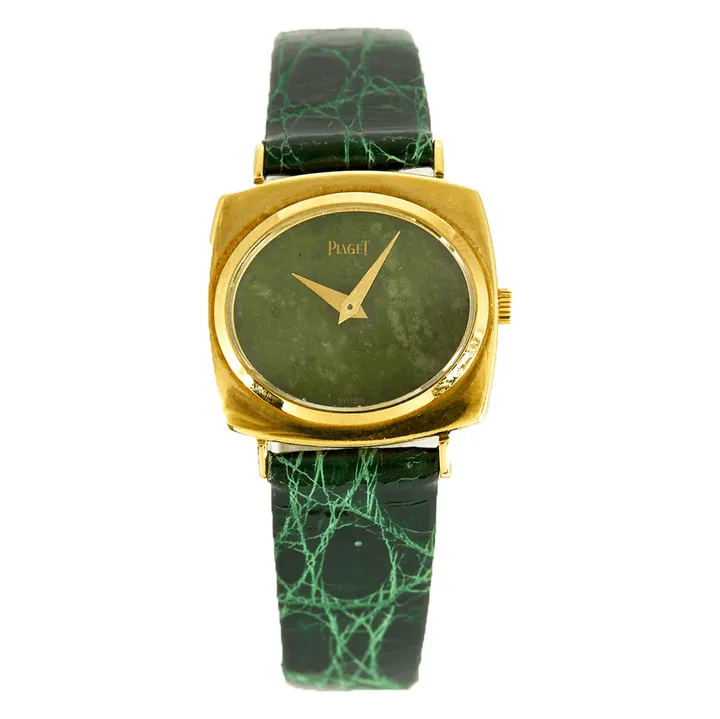 PIAGET - Extraplate Jade - Montre en or jaune et jade sold by 58 Facettes