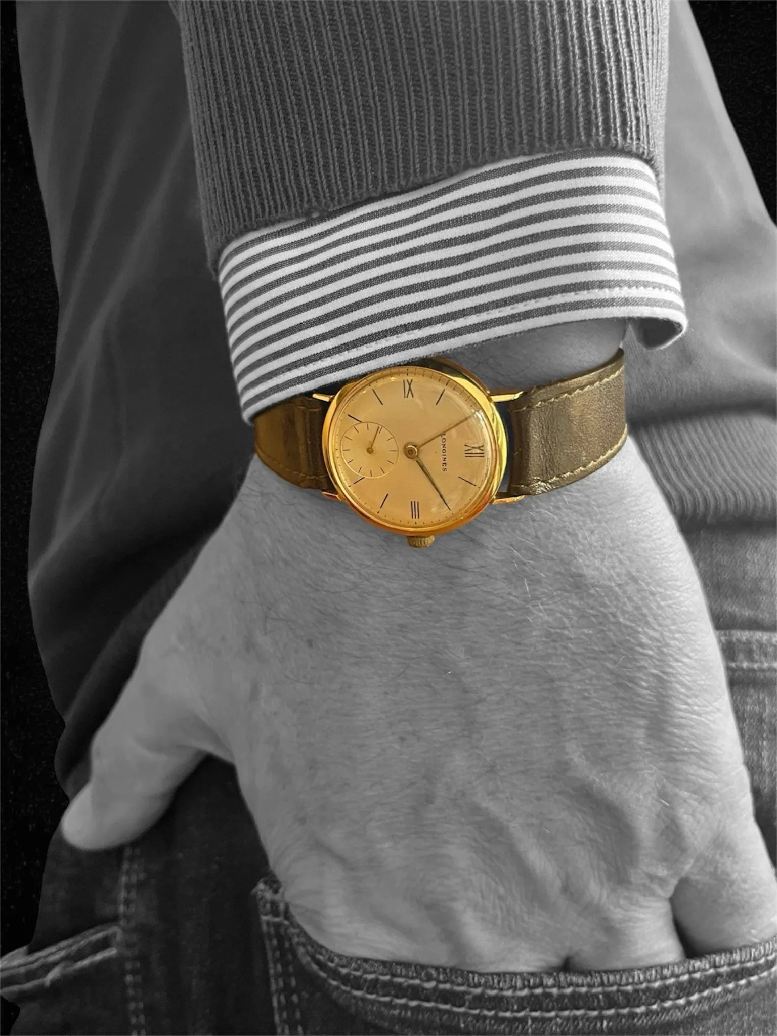 LONGINES – Montre-bracelet vintage en or jaune sold by 58 Facettes product image thumbnail 3