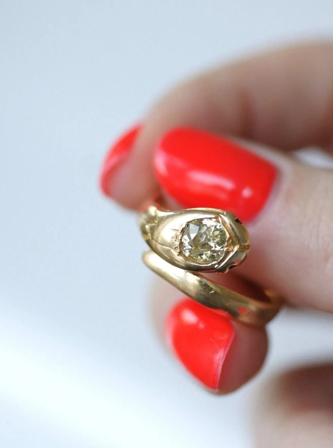 Bague Serpent ancienne or et diamant sold by 58 Facettes product image thumbnail 2