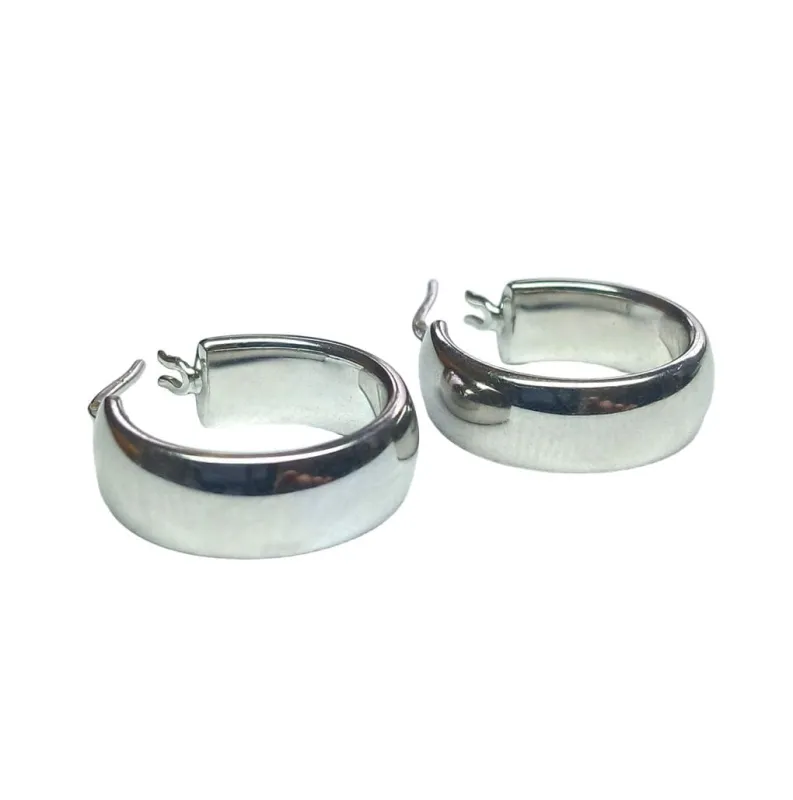Boucles d'oreilles bandeau en or gris sold by 58 Facettes