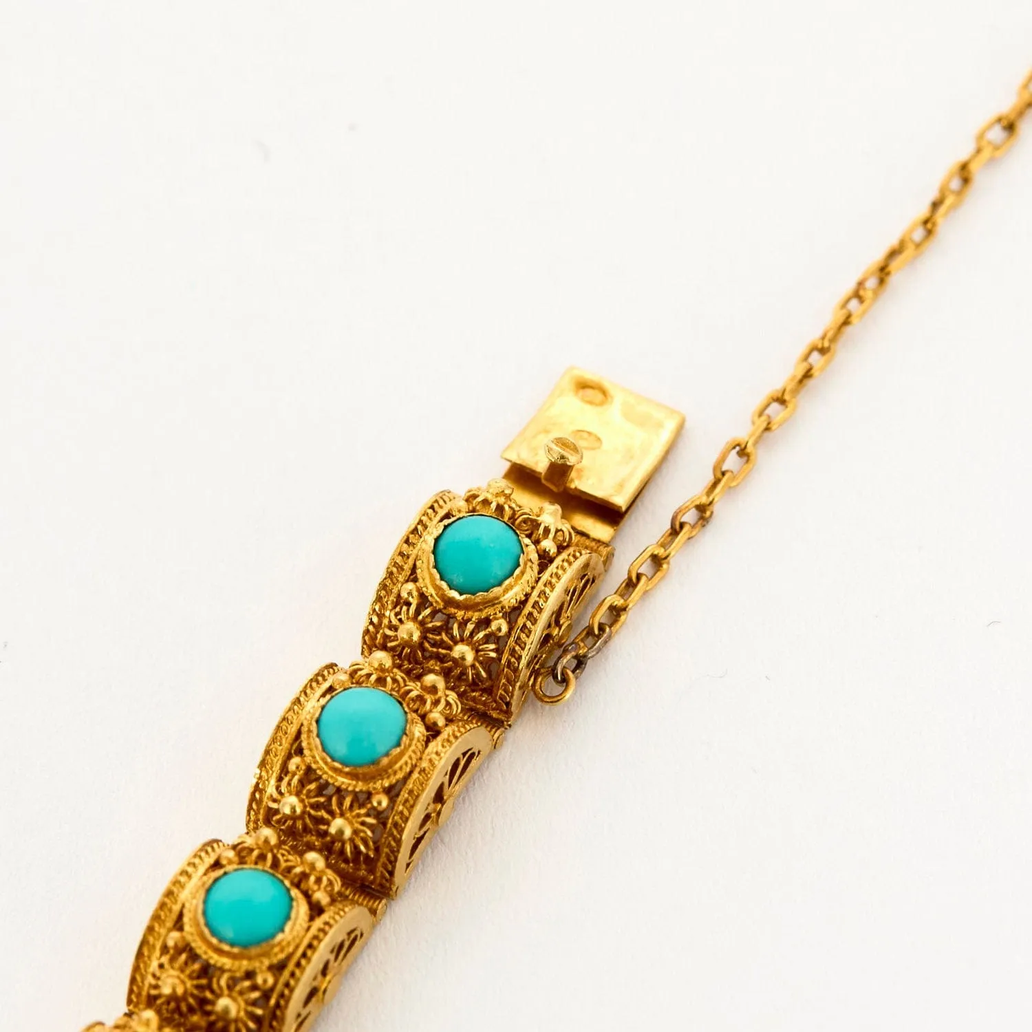 Bracelet or jaune et maillons filigranés sold by 58 Facettes product image thumbnail 5