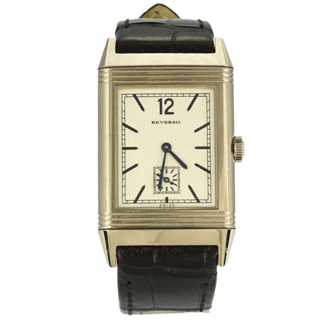 JAEGER LECOULTRE - Reverso Ultra-thin Tribute to 1931 - Elegante montre d'homme à boitier pivotant en or blanc 18 K sold by 58 Facettes