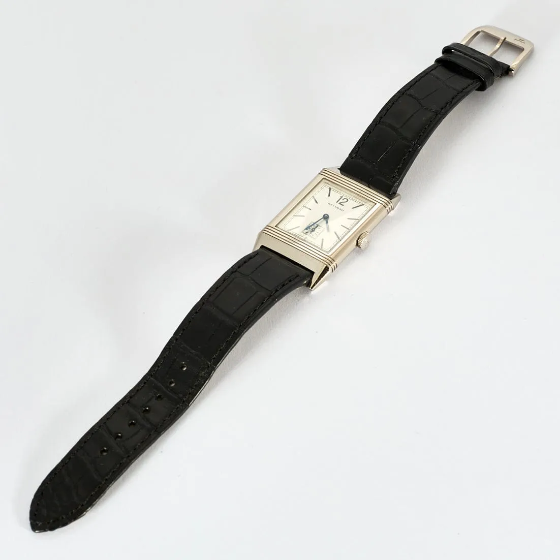 JAEGER LECOULTRE - Reverso Ultra-thin Tribute to 1931 - Elegante montre d'homme à boitier pivotant en or blanc 18 K sold by 58 Facettes product image thumbnail 4