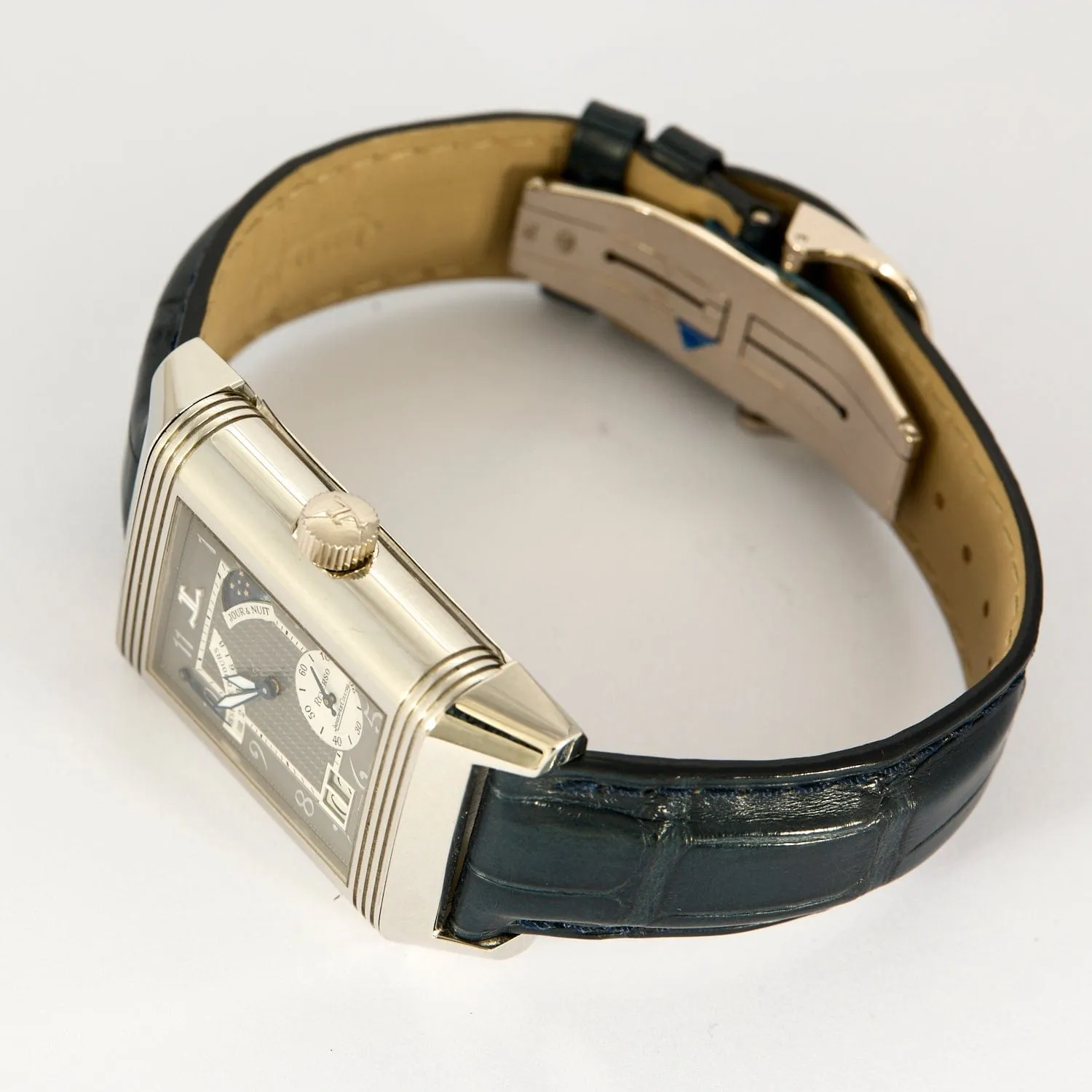 JAEGER LECOULTRE - Reverso Septantième - Série Limitée - Superbe et rare montre d'homme à boitier pivotant en platine sold by 58 Facettes product image thumbnail 3