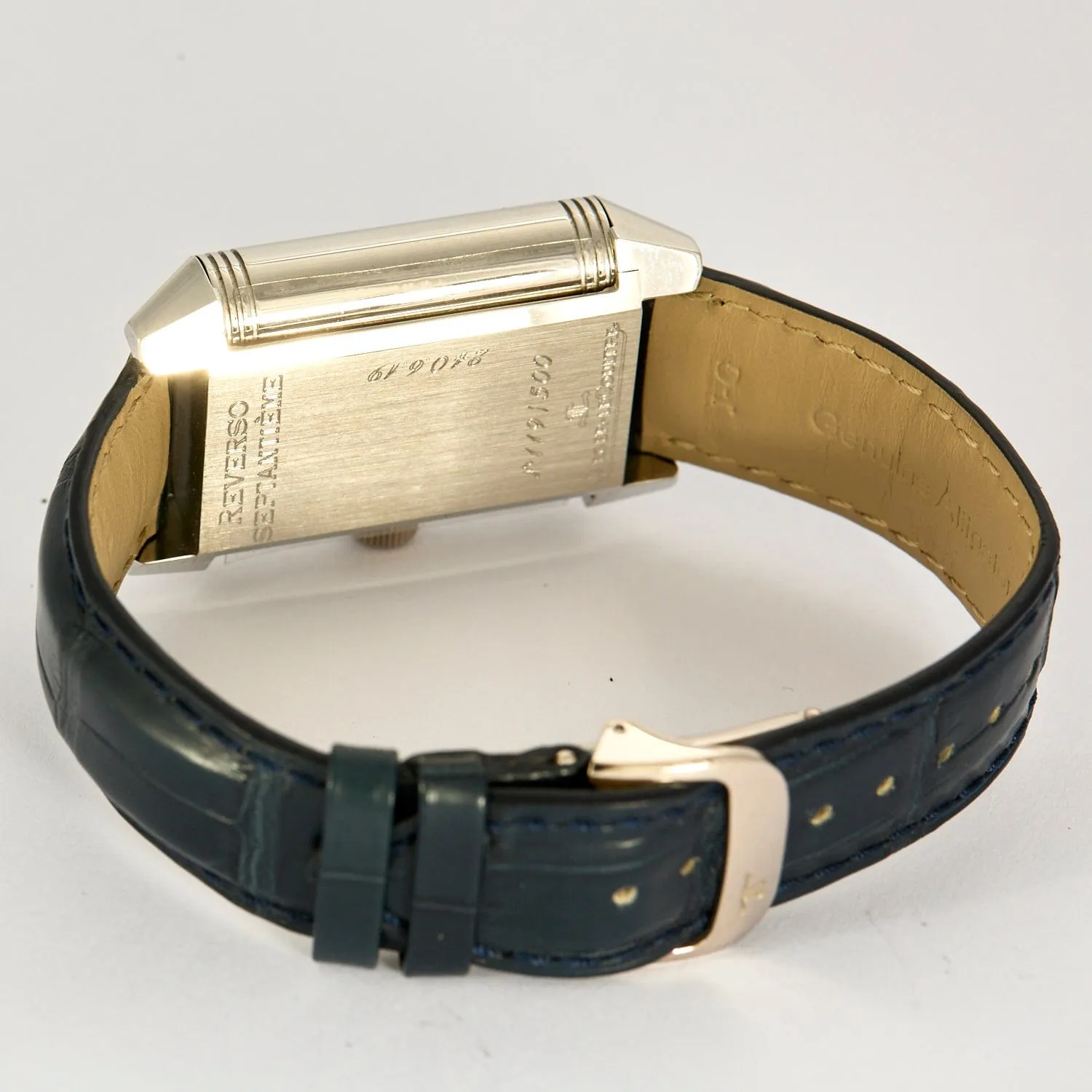 JAEGER LECOULTRE - Reverso Septantième - Série Limitée - Superbe et rare montre d'homme à boitier pivotant en platine sold by 58 Facettes product image thumbnail 4