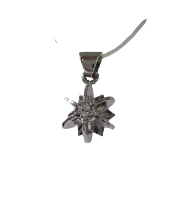 Pendentif sphère étoile Art Déco or blanc diamant sold by 58 Facettes