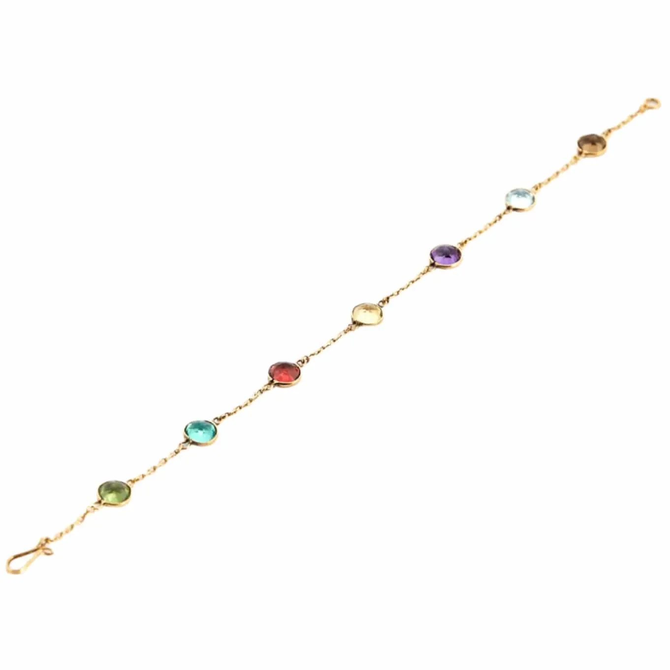 Bracelet or jaune et pierres de couleurs sold by 58 Facettes