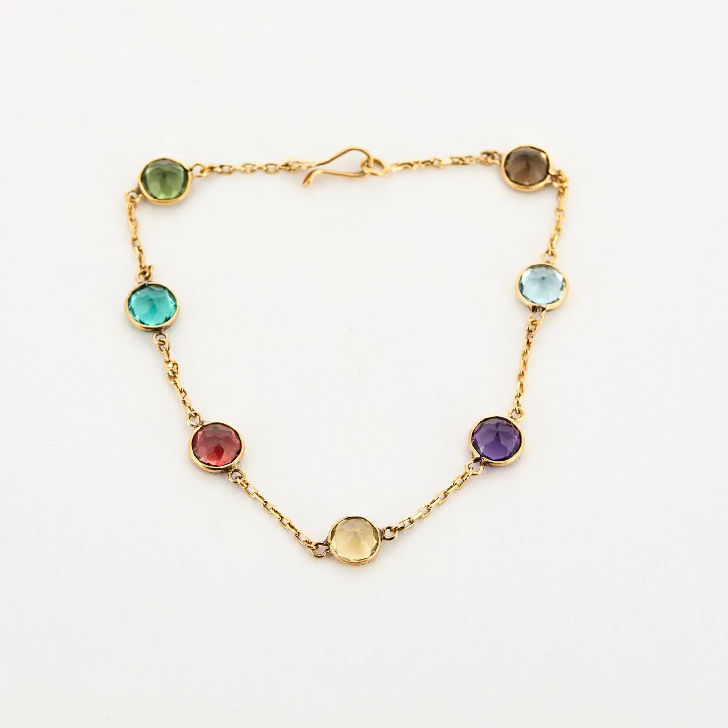 Bracelet or jaune et pierres de couleurs sold by 58 Facettes product image thumbnail 3