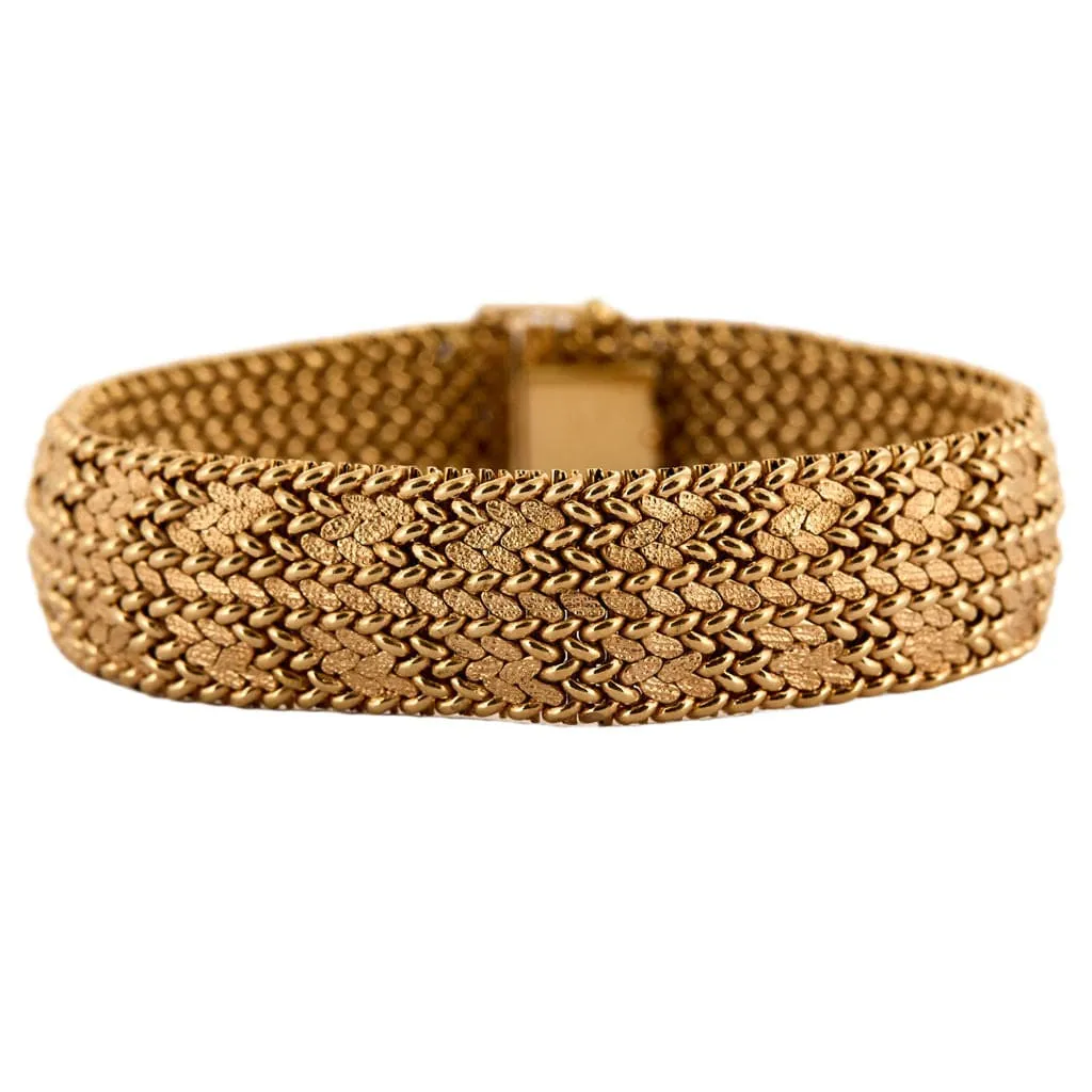 Bracelet maille polonaise en or jaune sold by 58 Facettes