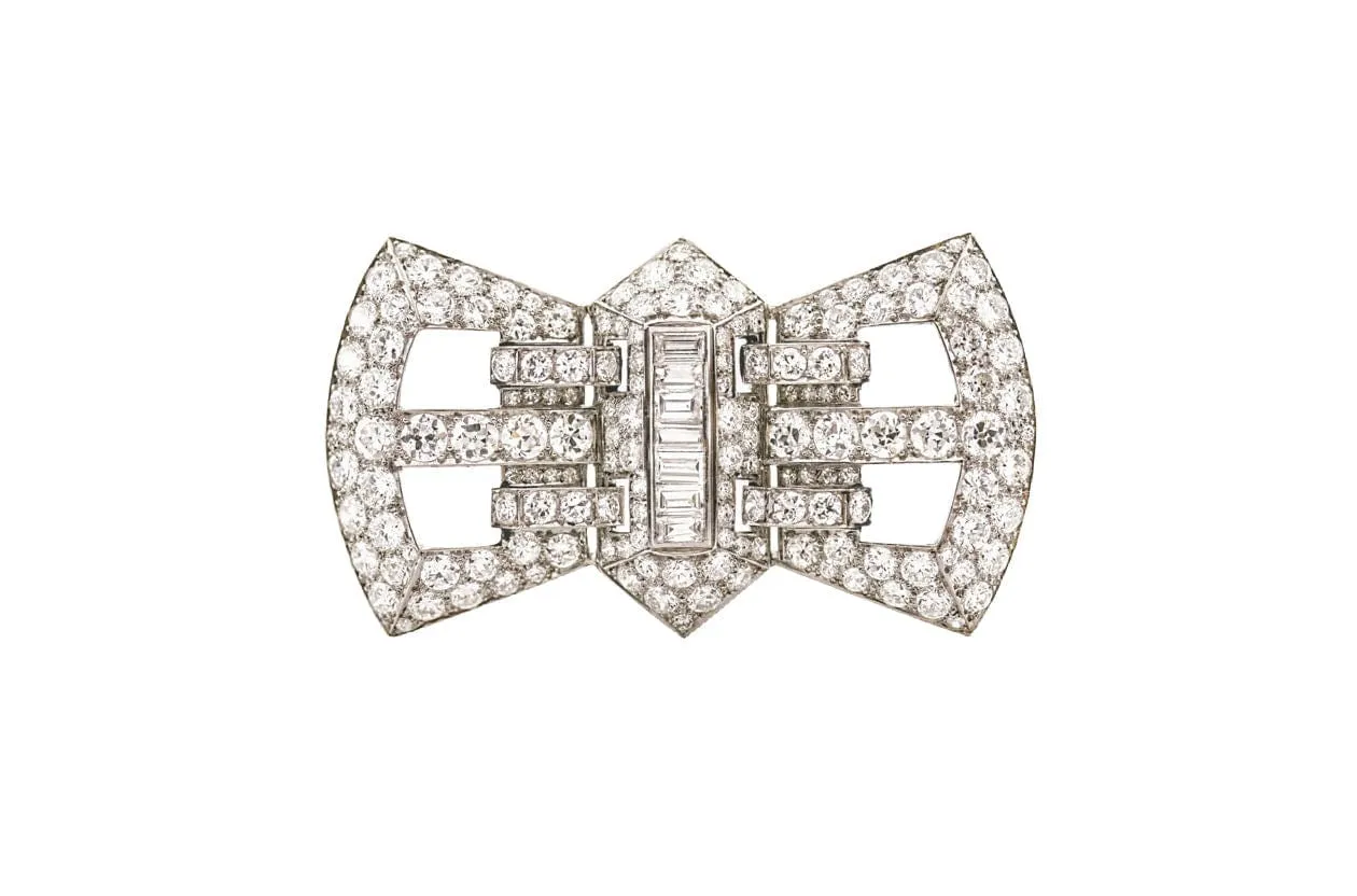 Broche Art Déco en Platine et Diamants sold by 58 Facettes