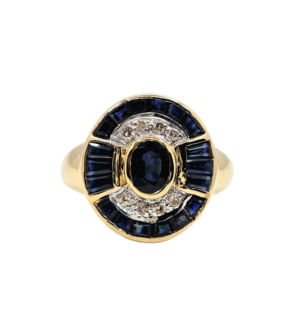 Bague Saphirs et Diamants sold by 58 Facettes
