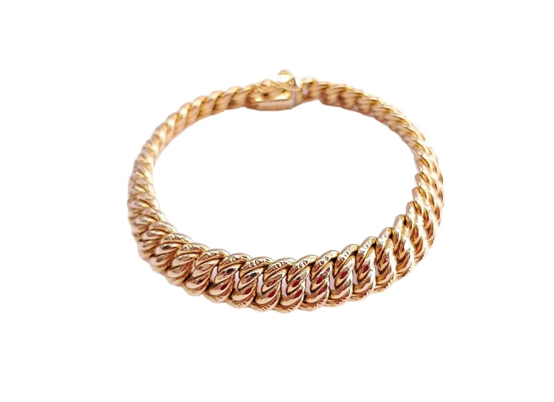 Bracelet or jaune maille américaine sold by 58 Facettes
