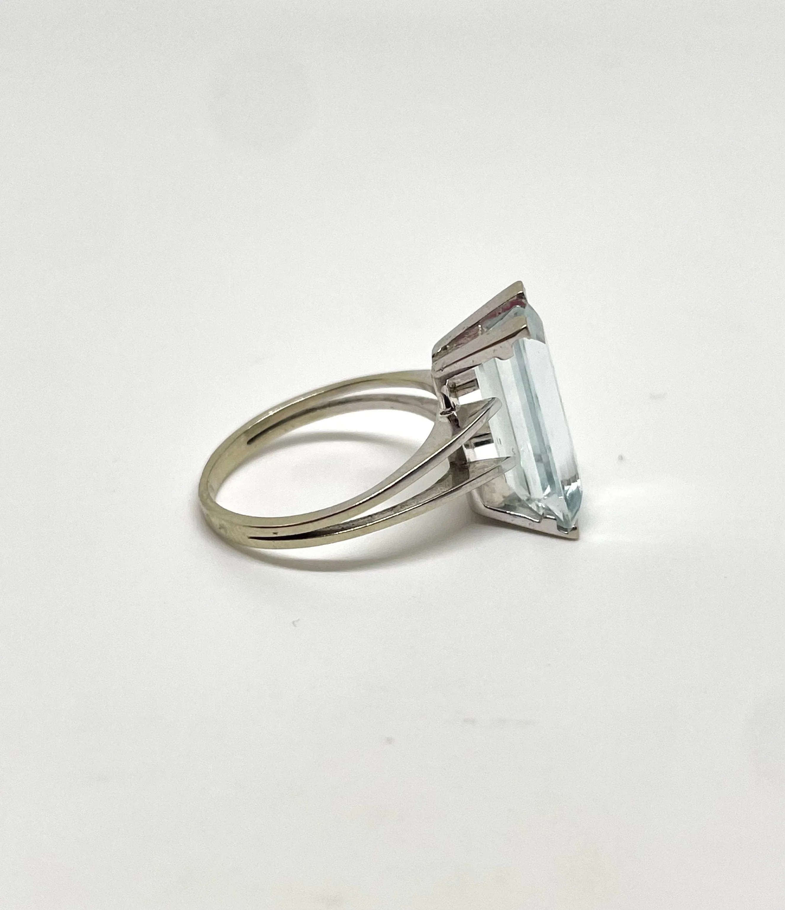 Bague cocktail or gris aigue marine sold by 58 Facettes product image thumbnail 2