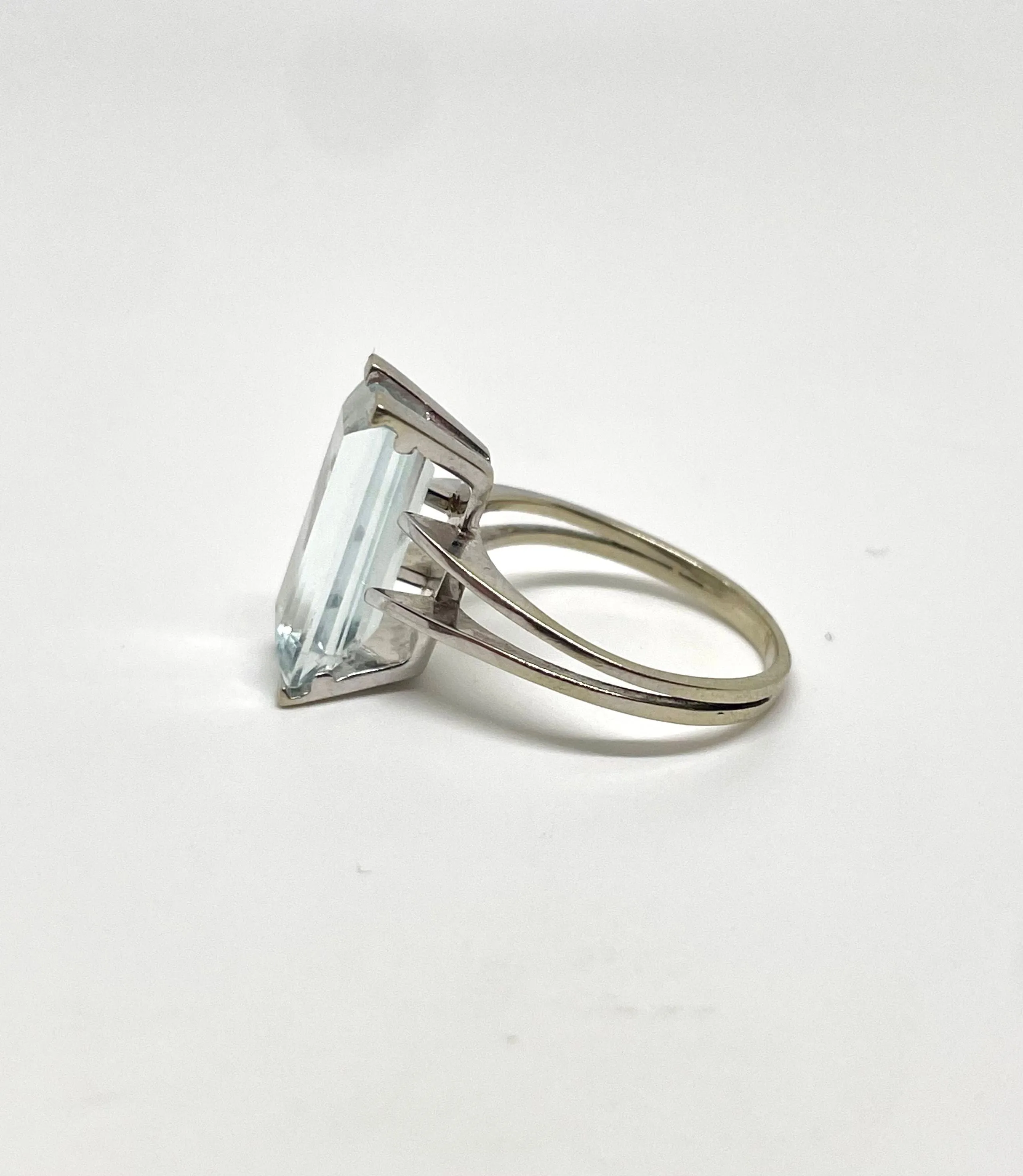 Bague cocktail or gris aigue marine sold by 58 Facettes product image thumbnail 3