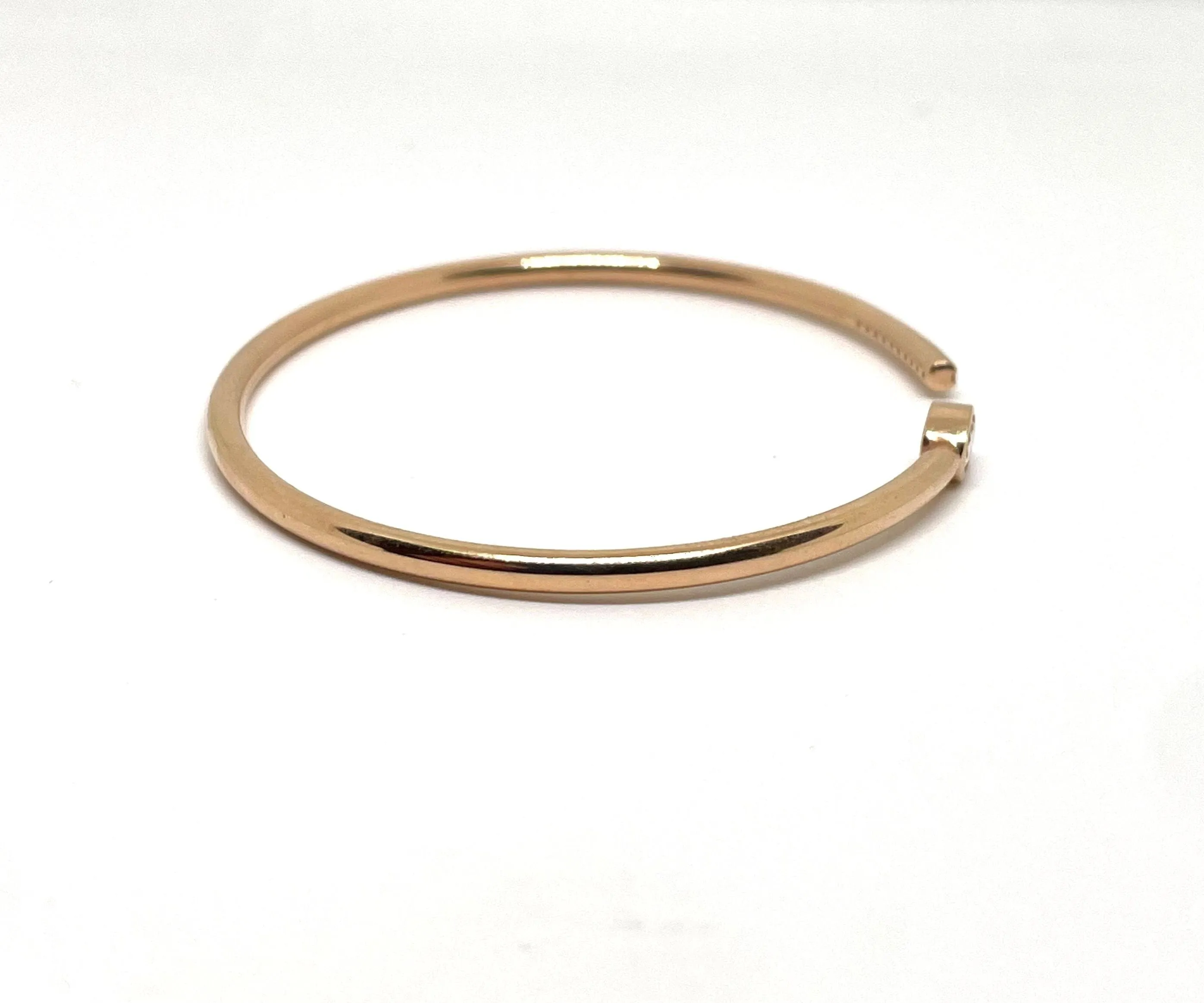 Bracelet jonc ouvert or rose et diamants sold by 58 Facettes product image thumbnail 3