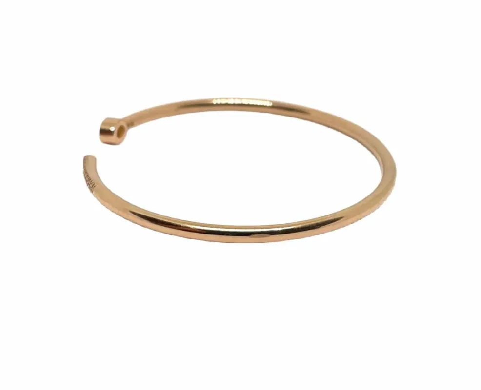 Bracelet jonc ouvert or rose et diamants sold by 58 Facettes