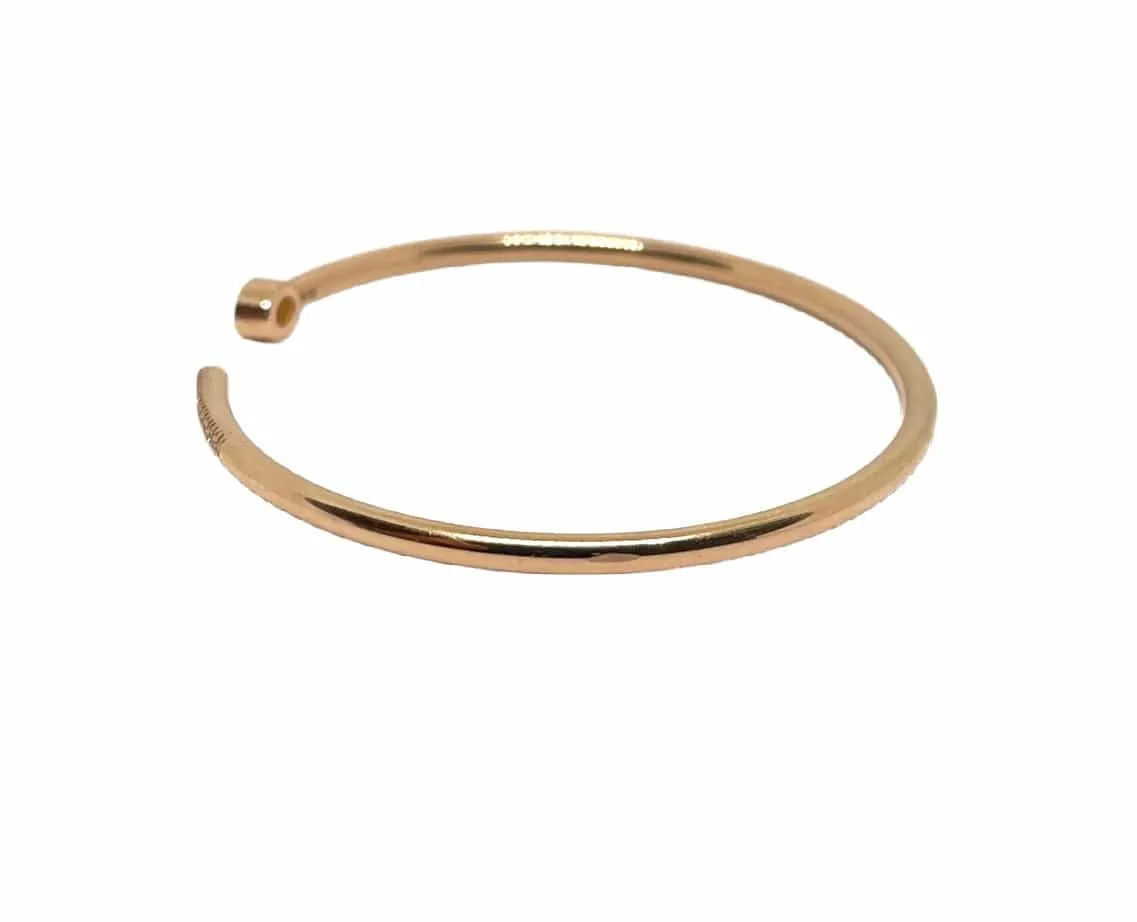 Bracelet jonc ouvert or rose et diamants sold by 58 Facettes