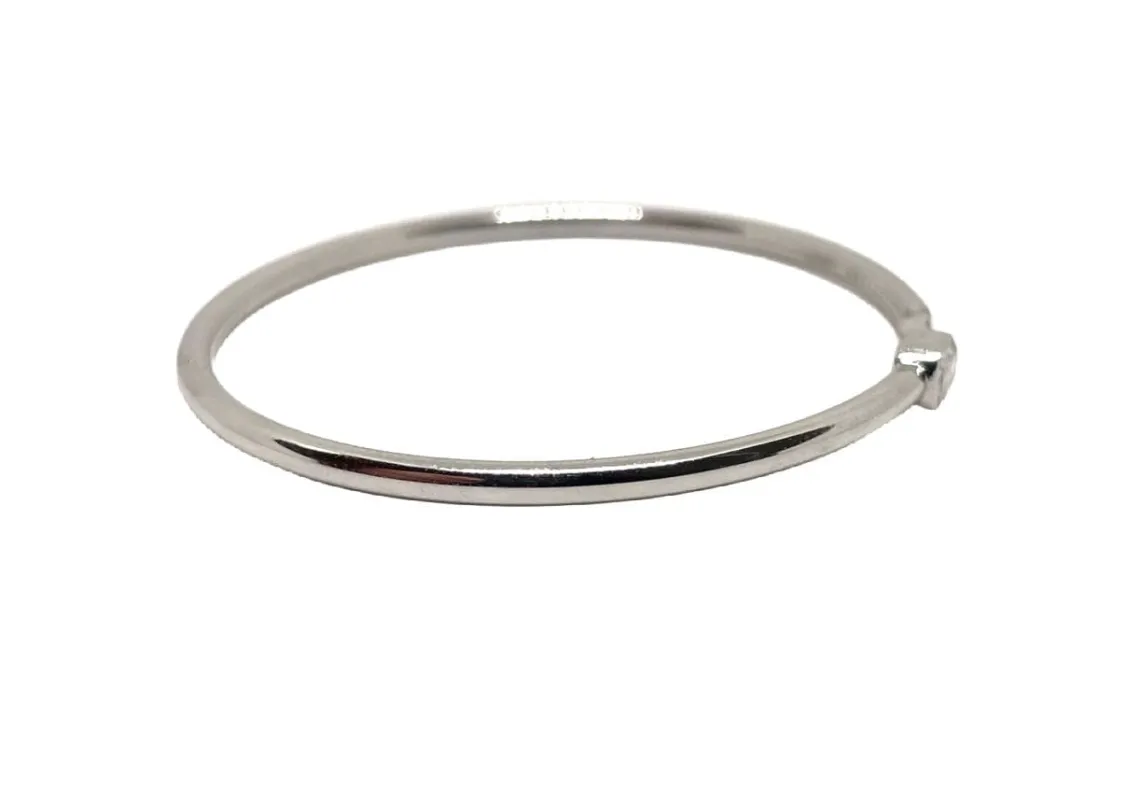 Bracelet jonc ouvert or blanc et diamants sold by 58 Facettes