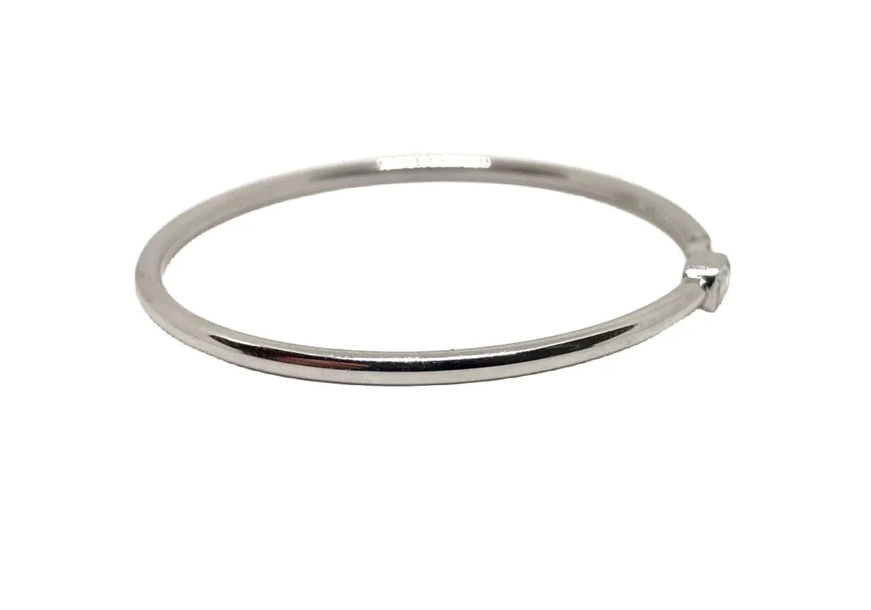 Bracelet jonc ouvert or blanc et diamants sold by 58 Facettes