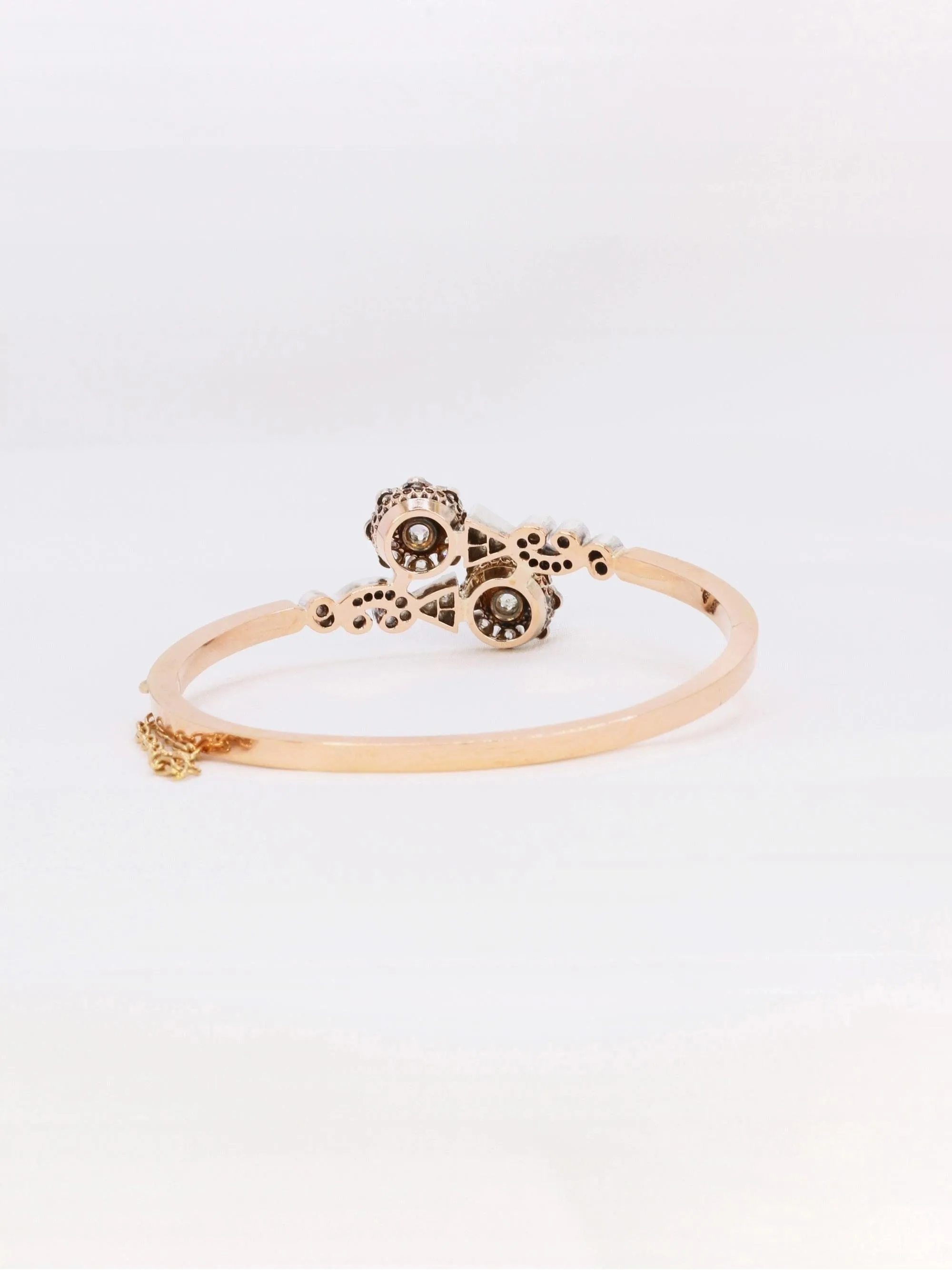 Bracelet jonc Napoléon III or rose diamants taille rose sold by 58 Facettes product image thumbnail 5