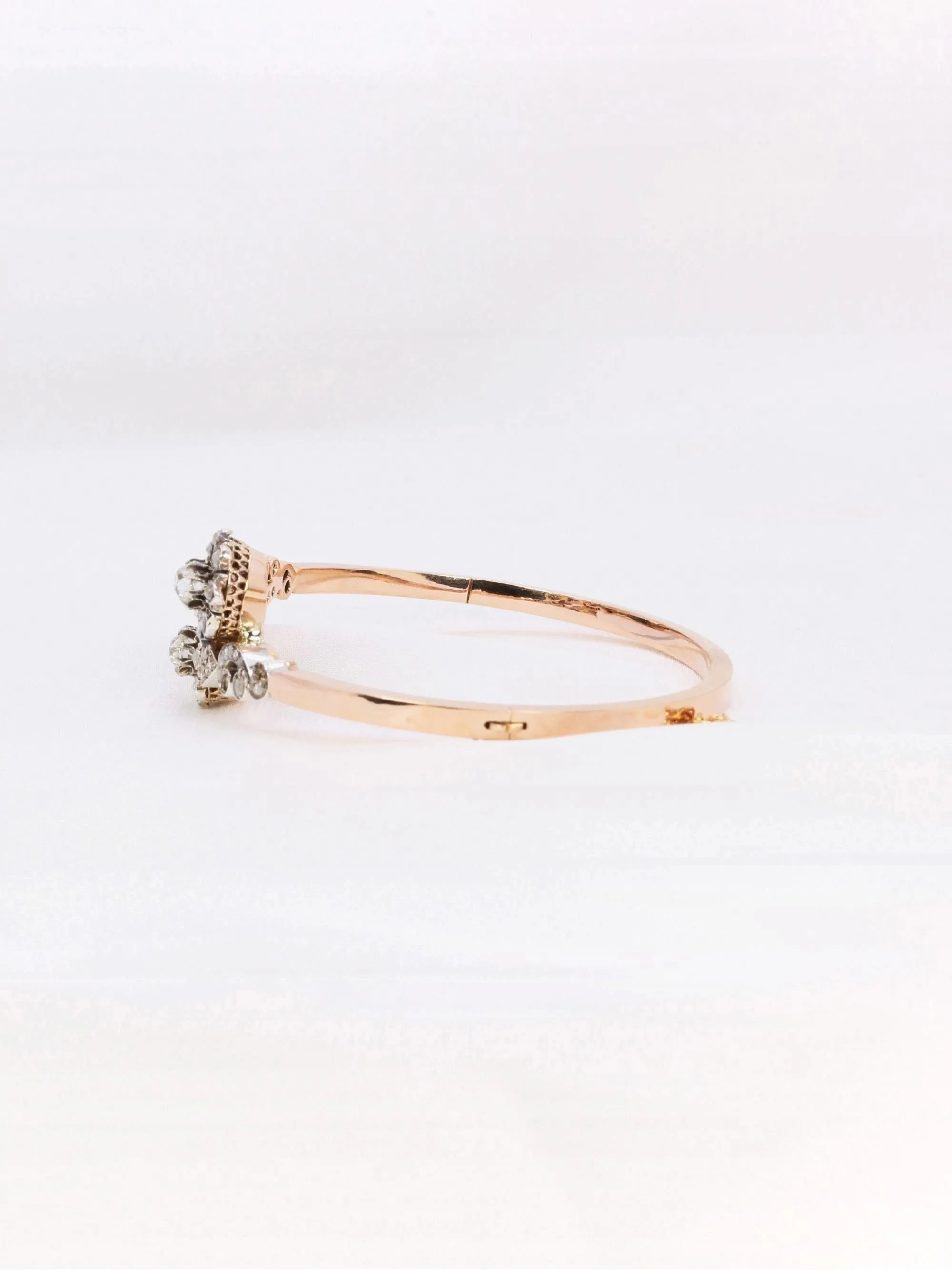 Bracelet jonc Napoléon III or rose diamants taille rose sold by 58 Facettes product image thumbnail 4