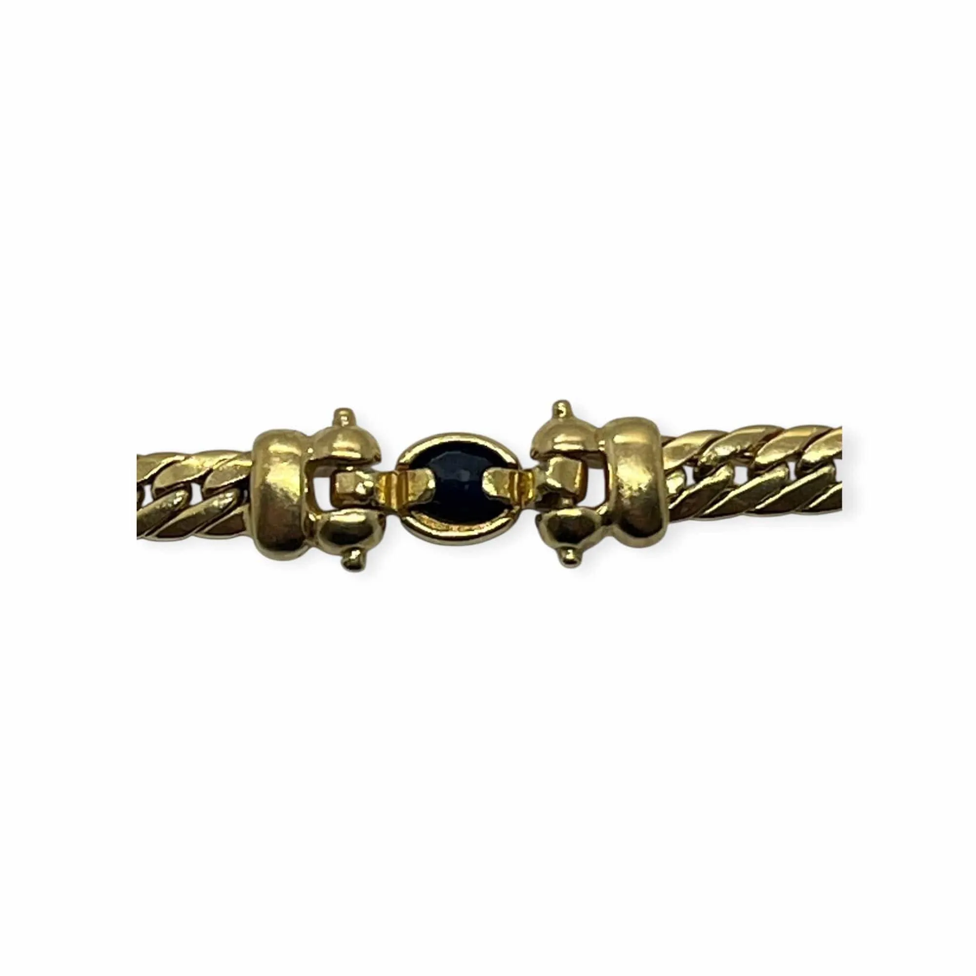 Bracelet or jaune et saphir maille anglaise sold by 58 Facettes product image thumbnail 4