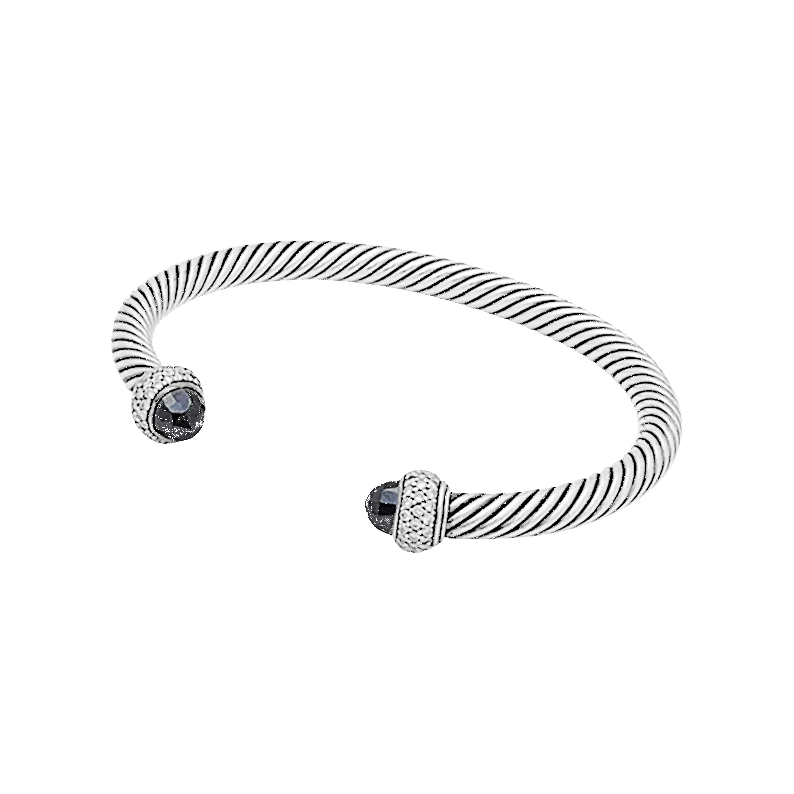 Bracelet David Yurman, "Cable Classic", argent, diamants, hématites. sold by 58 Facettes product image thumbnail 4