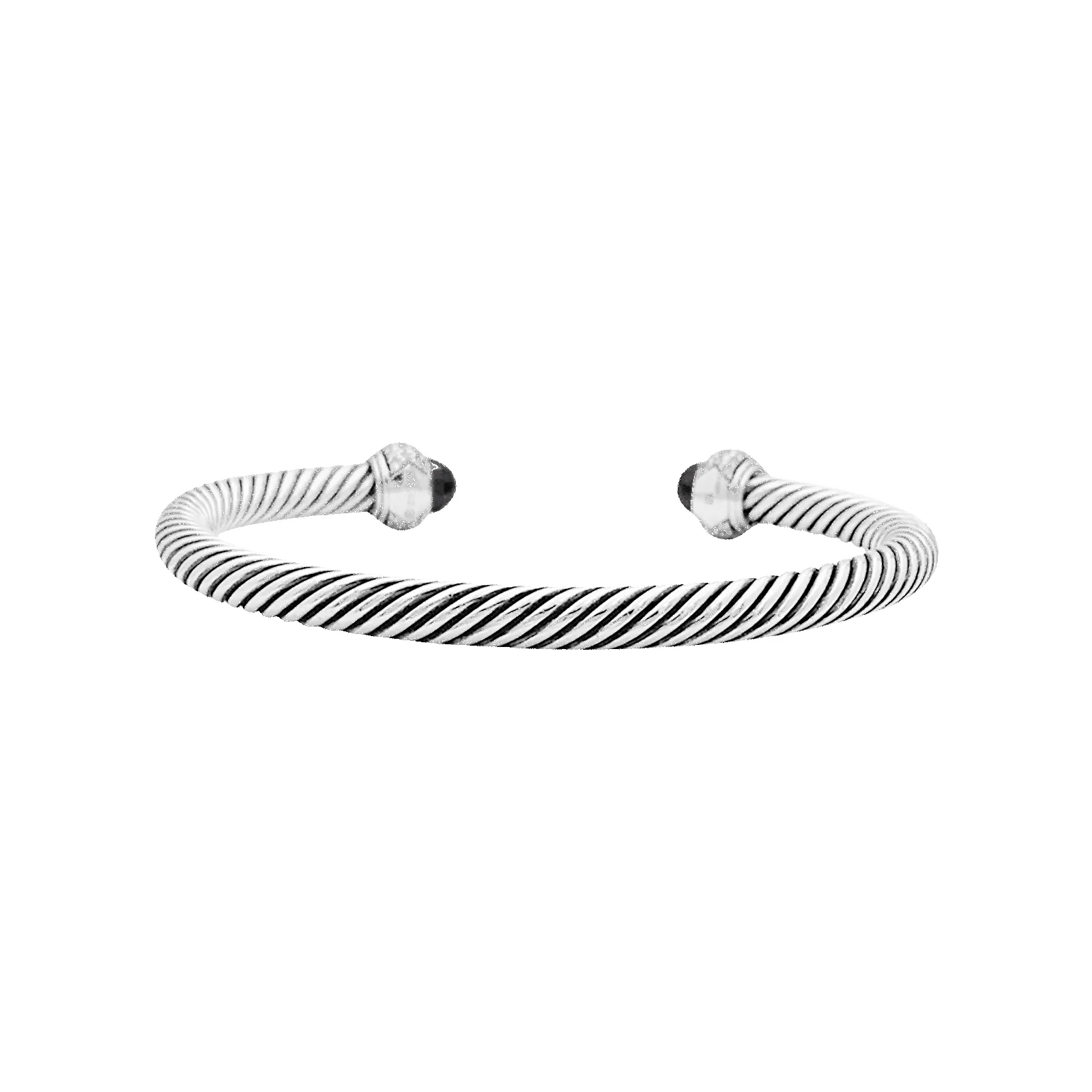 Bracelet David Yurman, "Cable Classic", argent, diamants, hématites. sold by 58 Facettes product image thumbnail 3