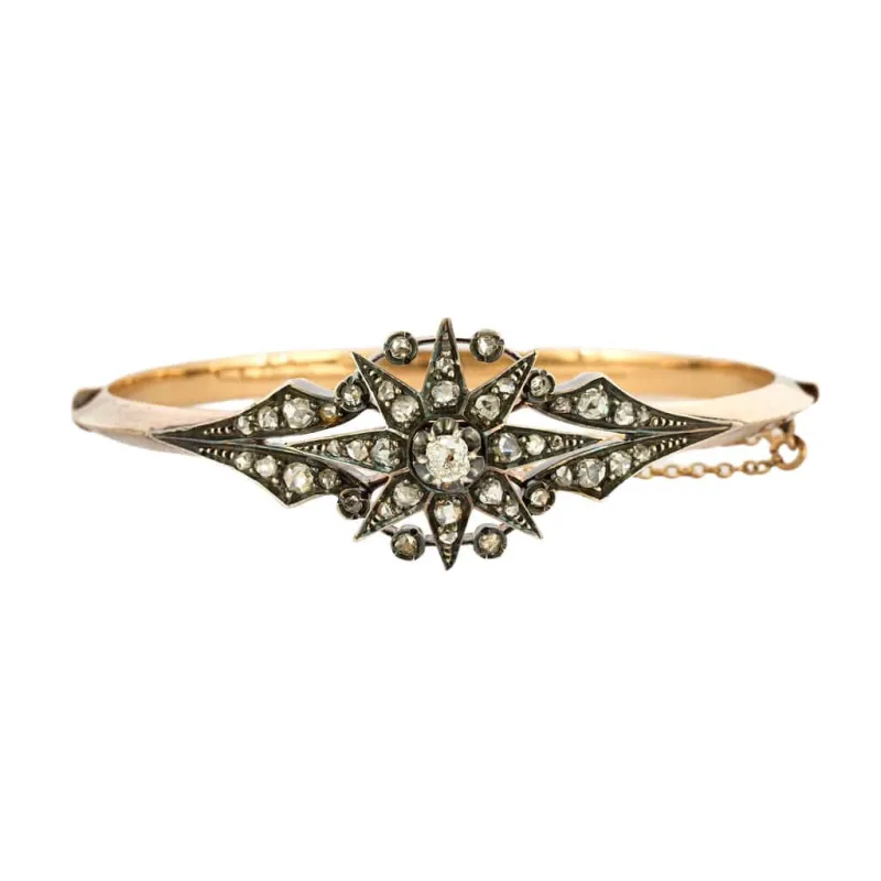 Bracelet Napoléon III or rose doublé d'argent, diamants sold by 58 Facettes