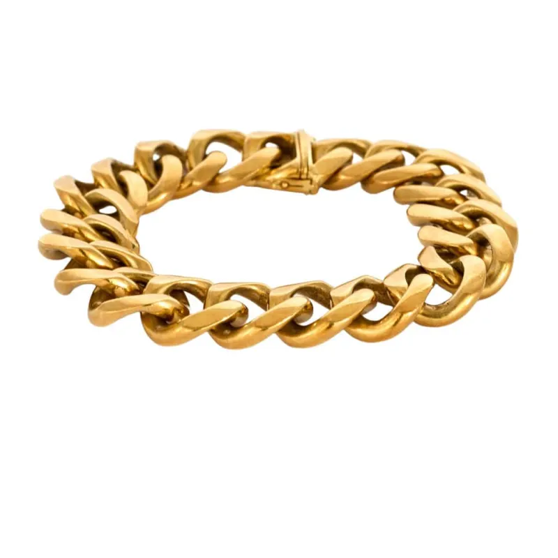 Bracelet maille gourmette or jaune sold by 58 Facettes