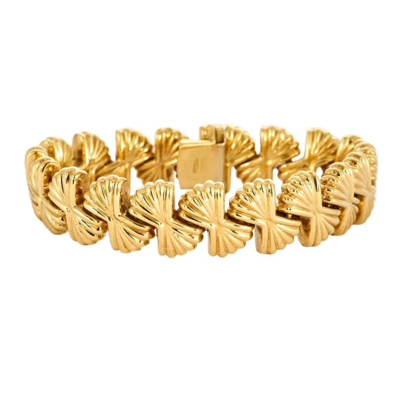 Bracelet or jaune motif noeuds sold by 58 Facettes