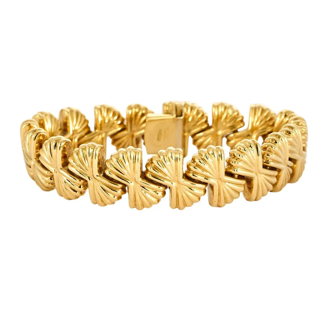 Bracelet or jaune motif noeuds sold by 58 Facettes