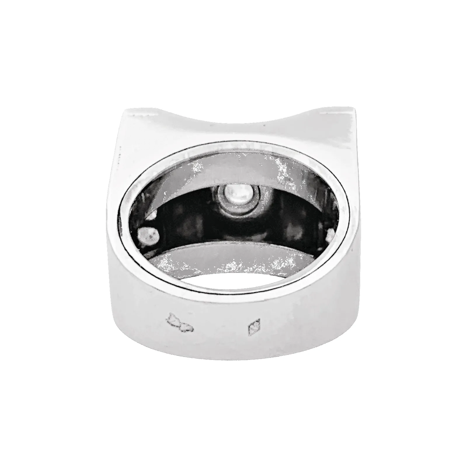 Bague "Tank", or rhodié, platine, diamants. sold by 58 Facettes product image thumbnail 3