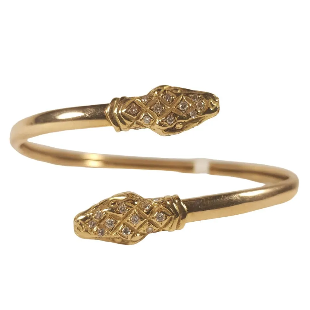 Bracelet Duo Serpent or jaune diamants sold by 58 Facettes