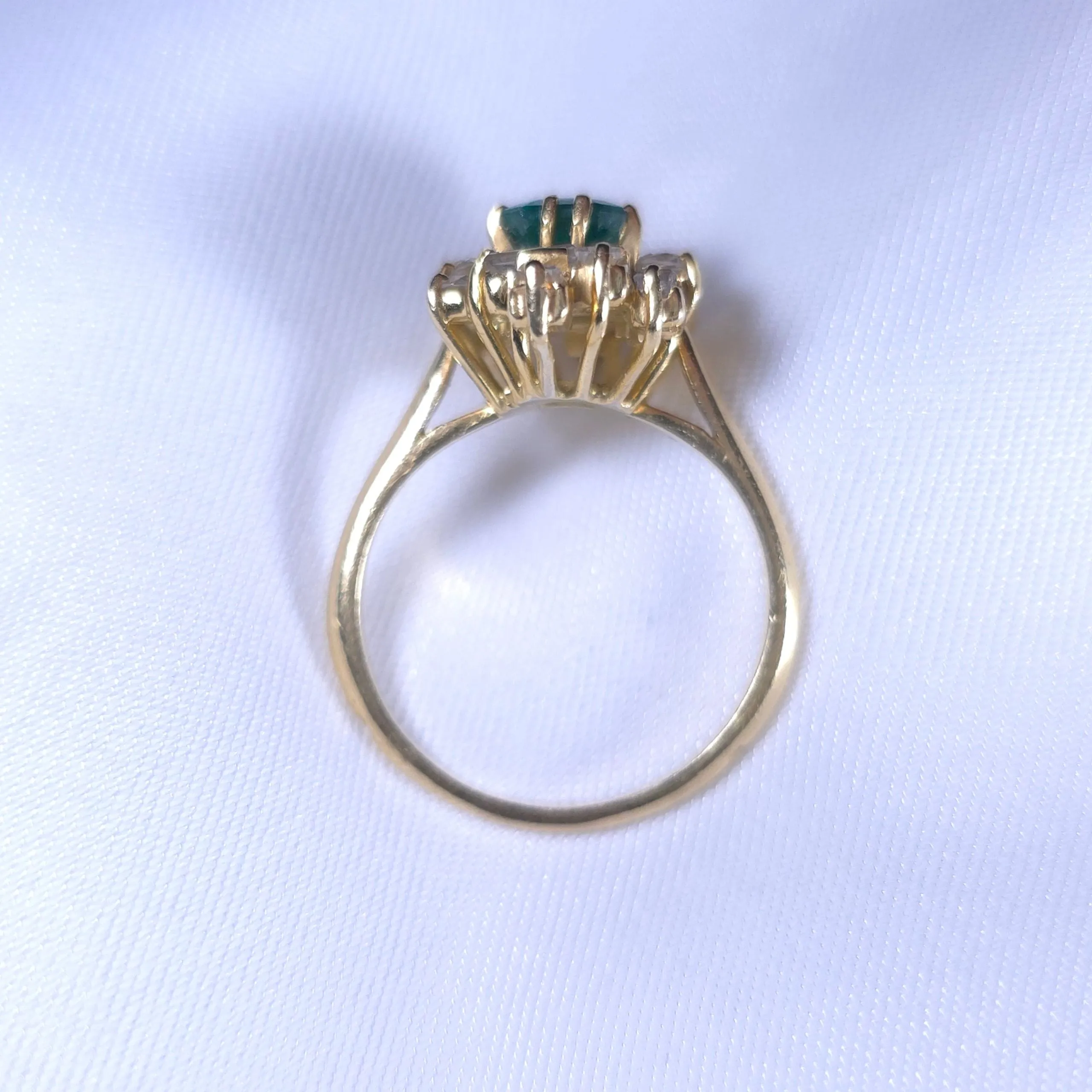 Bague Art Déco or jaune, émeraude, diamant sold by 58 Facettes product image thumbnail 4