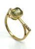 Bague en or blanc avec saphir jaune et diamant sold by 58 Facettes