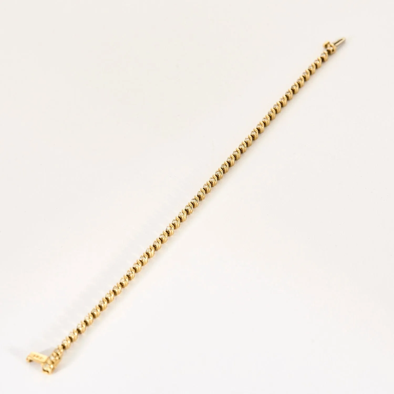 Bracelet ligne en or jaune et diamants sold by 58 Facettes product image thumbnail 4