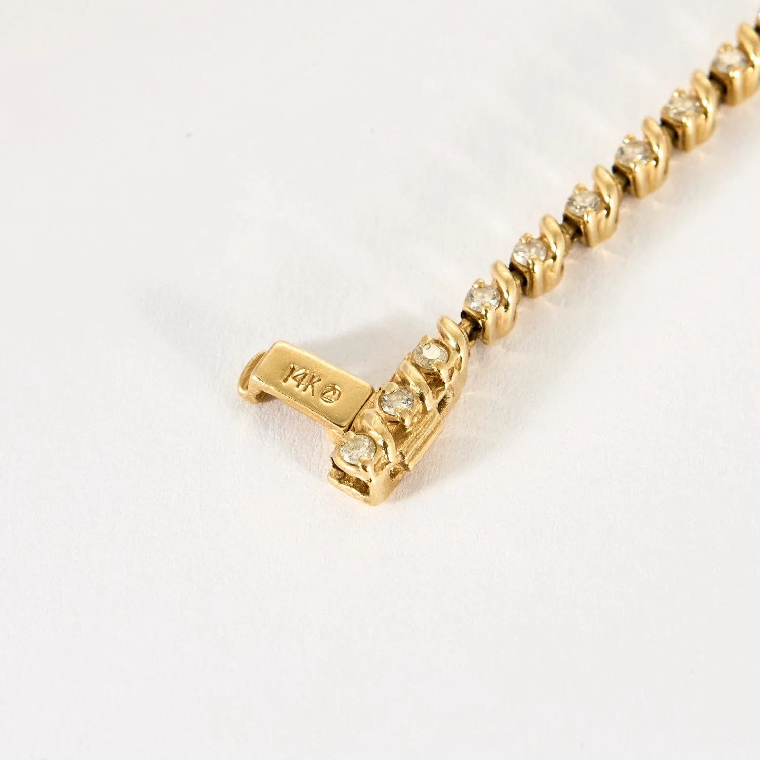 Bracelet ligne en or jaune et diamants sold by 58 Facettes product image thumbnail 5