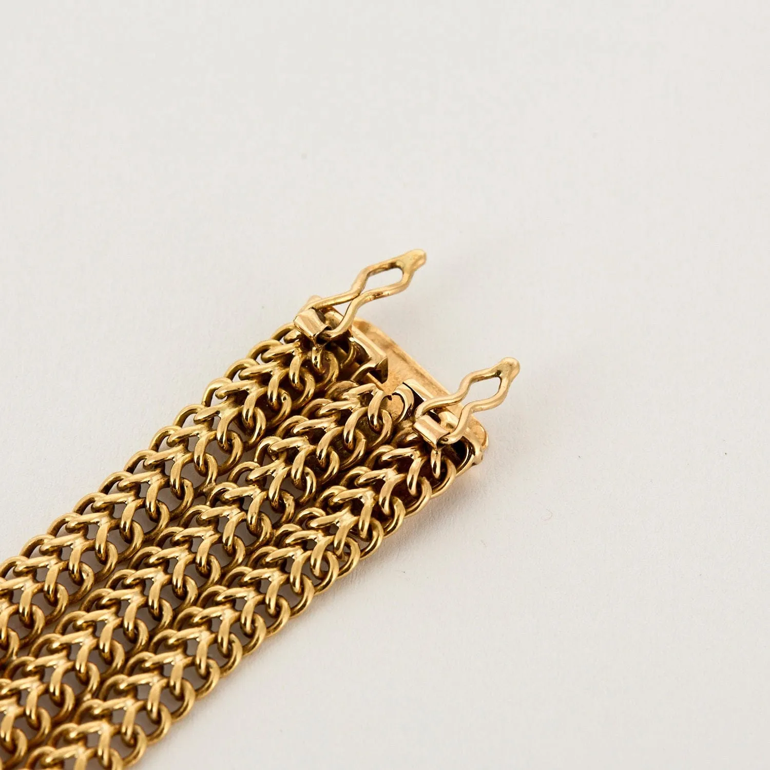 Bracelet or jaune, maille tressée sold by 58 Facettes product image thumbnail 5