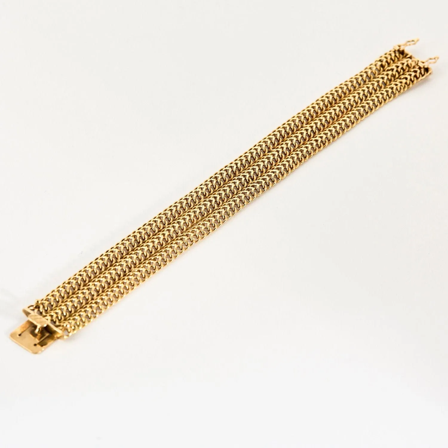 Bracelet or jaune, maille tressée sold by 58 Facettes product image thumbnail 3