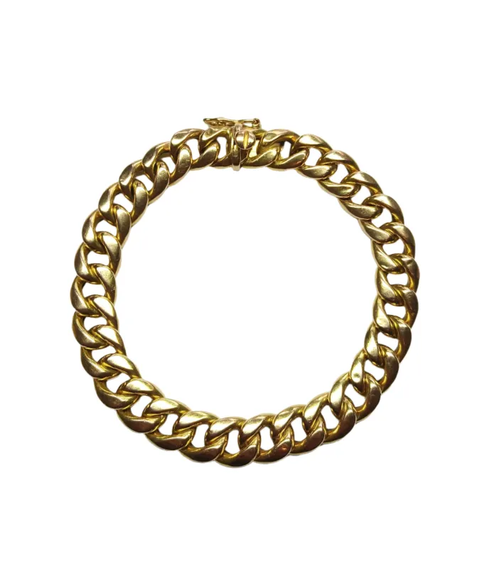 Bracelet gourmette en or jaune sold by 58 Facettes