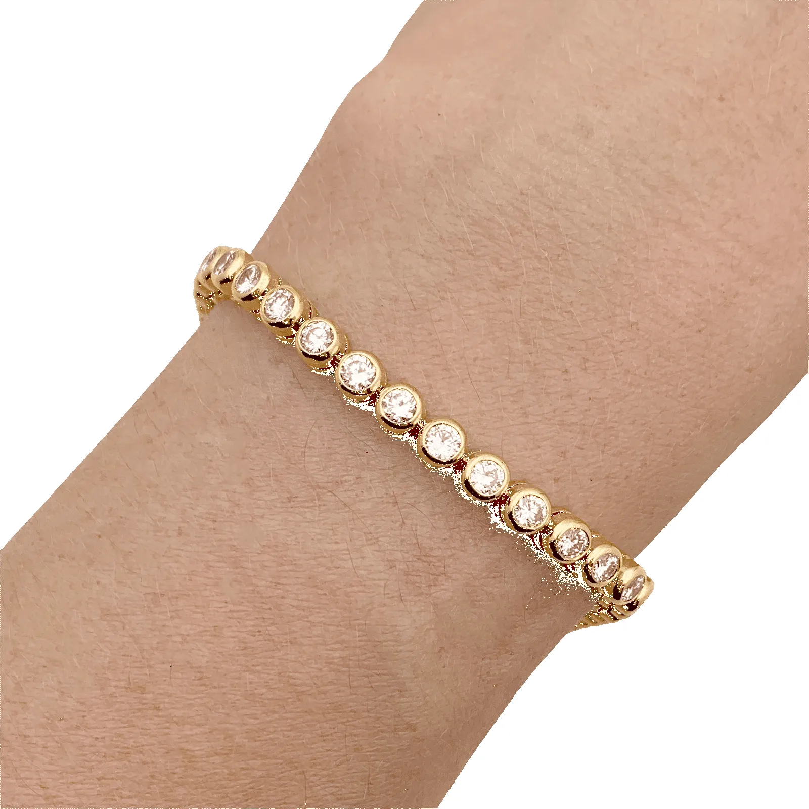 Bracelet ligne, diamants en serti clos. sold by 58 Facettes product image thumbnail 5
